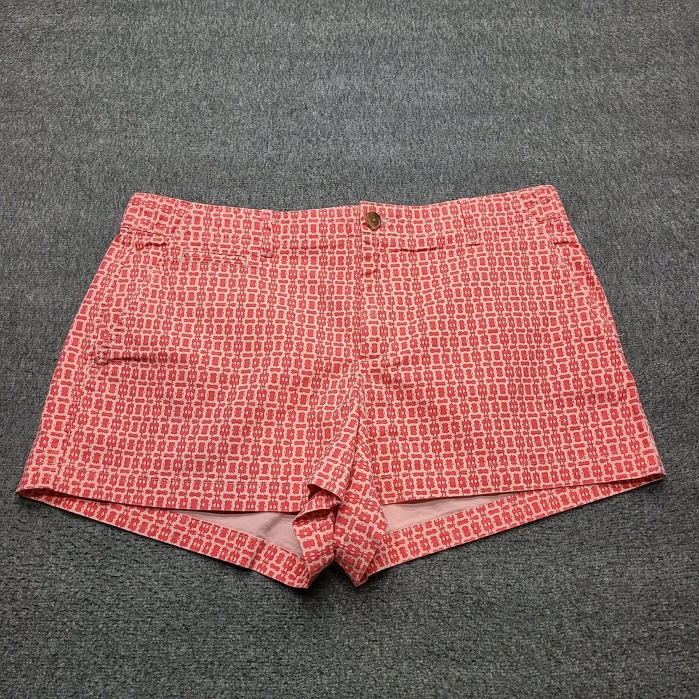 Gap Summer Shorts Women 10 Pink Excellent Geometric Ikat Print Stretch Cotton‎